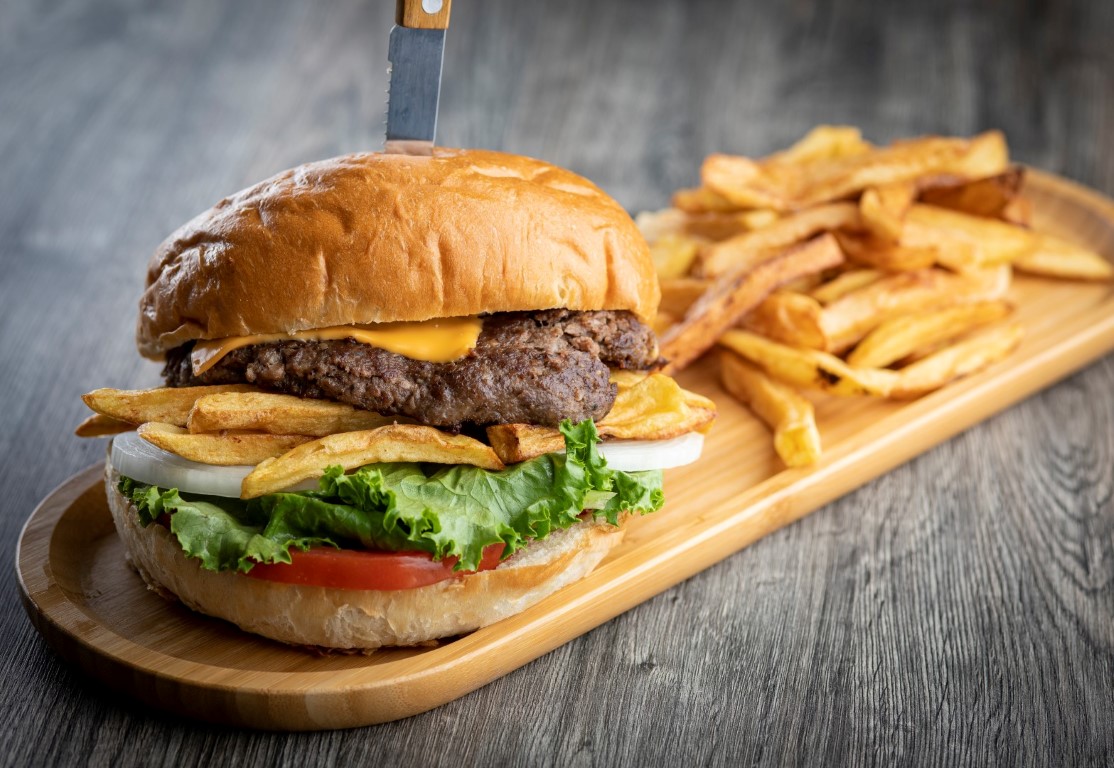Order Jumbo Beef Burger Combo food online from Spice And Fire Grill store, Morton Grove on bringmethat.com