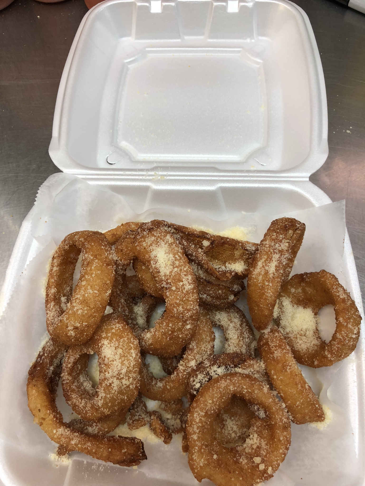 Order Beer Battered Onion Rings food online from Route 51 Wings store, Brentwood on bringmethat.com