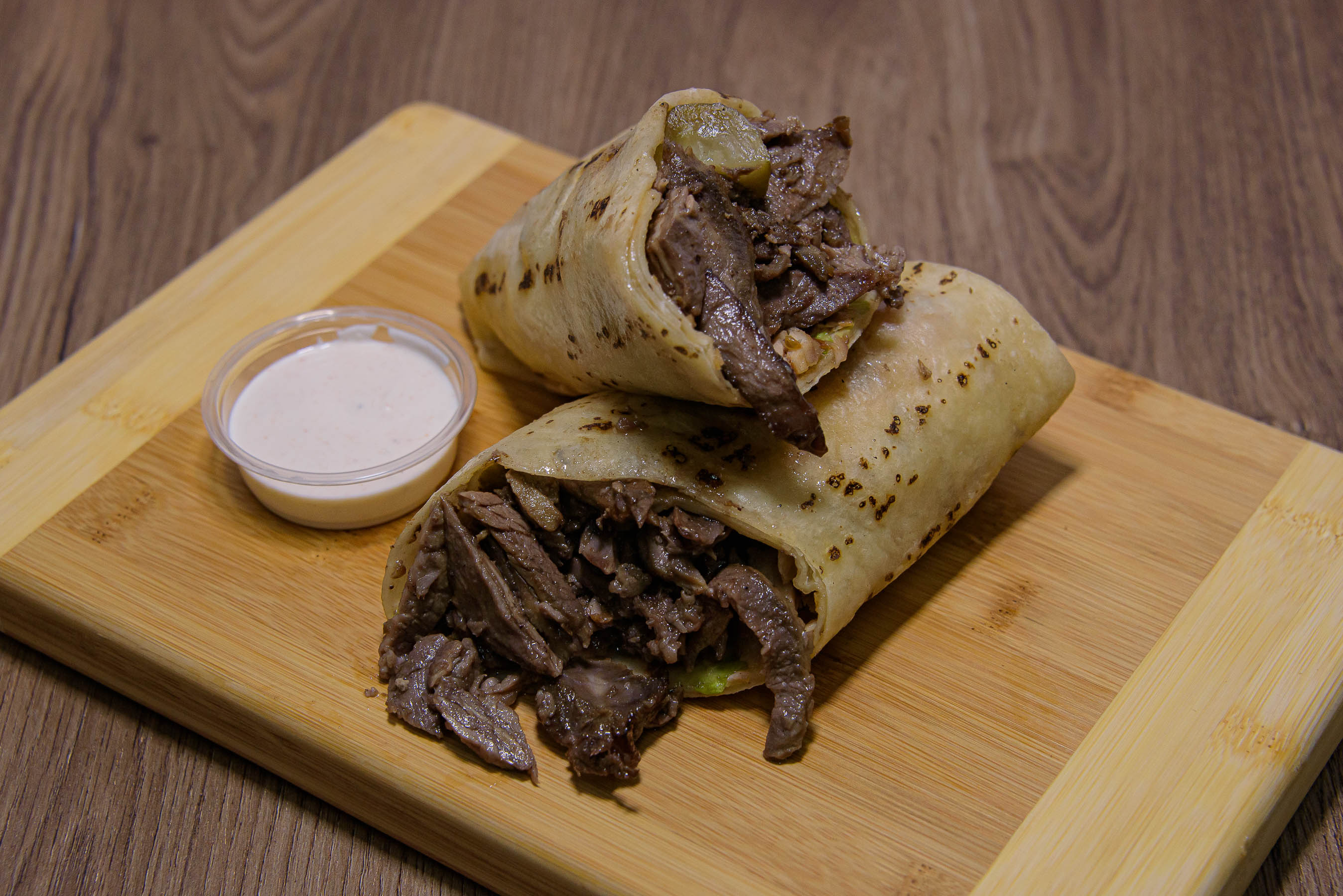 Order Beef Shawarma Wrap food online from North Park Produce store, San Diego on bringmethat.com