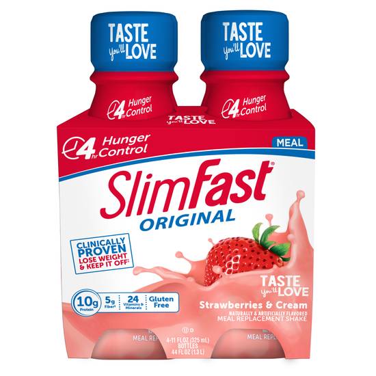 Order Slim Fast Original Strawberries & Cream (4-Pack) food online from Rite Aid store, TOLEDO on bringmethat.com