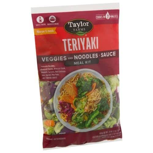 Order Taylor Farms · Teriyaki Veggies & Noodles + Sauce Meal Kit (23 oz) food online from Pak 'N Save Foods store, Madera on bringmethat.com