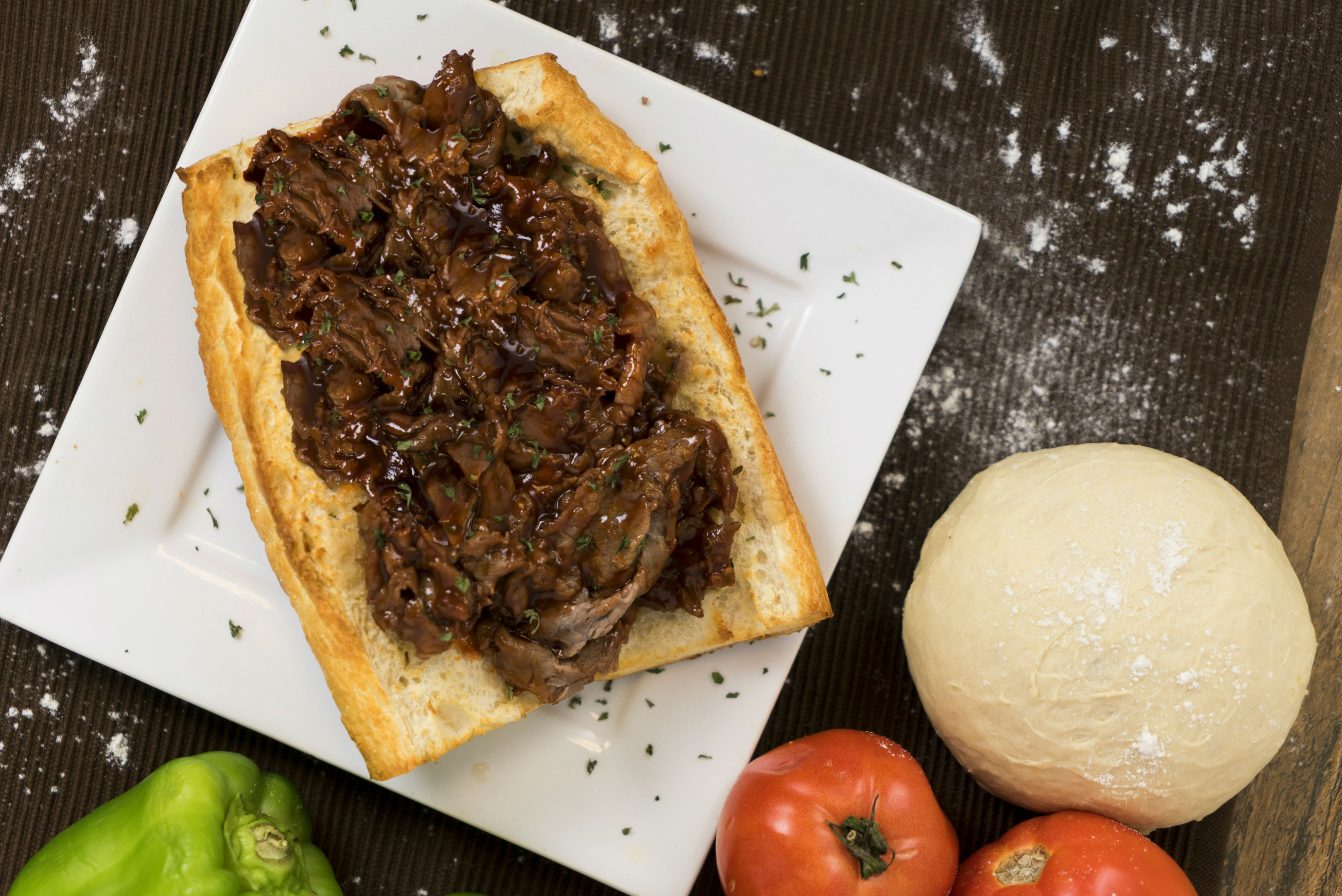 Order BBQ Beef Sandwich food online from Rosati's Pizza store, Channahon on bringmethat.com