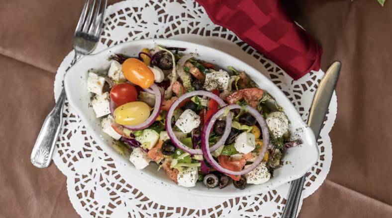 Order Greek Salad food online from Middle Eastern Market & Deli store, Corpus Christi on bringmethat.com