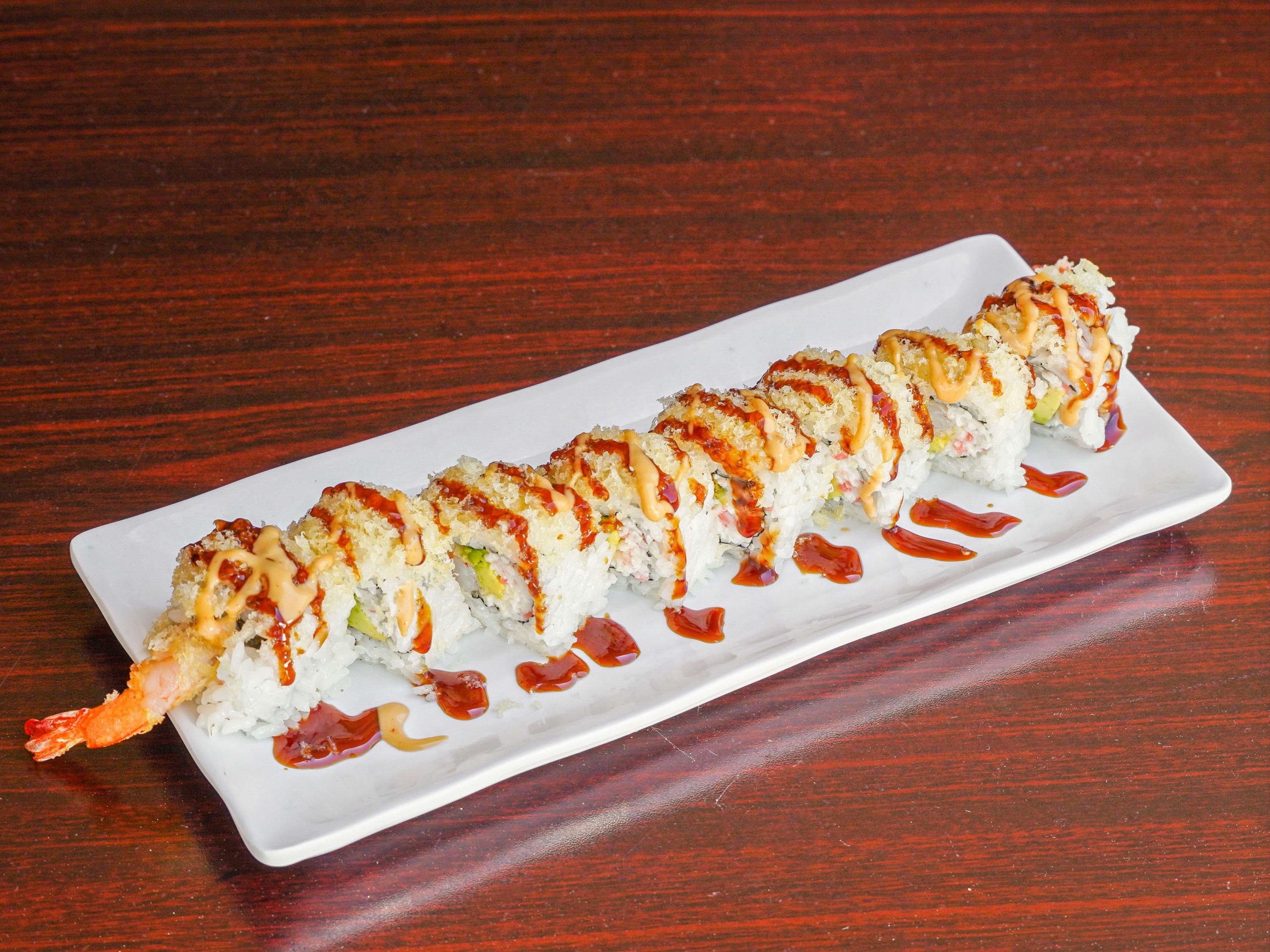 Order Shrimp Crunch Roll food online from Ginza Sushi store, San Diego on bringmethat.com