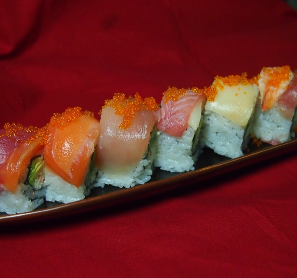 Order Rainbow Roll food online from Joy Sushi store, Mountain View on bringmethat.com