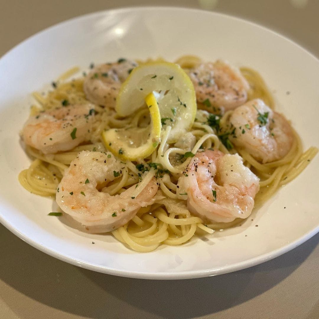 Order Shrimp Scampi - Entree food online from Dolce Pizzeria & Restaurant store, Fords on bringmethat.com