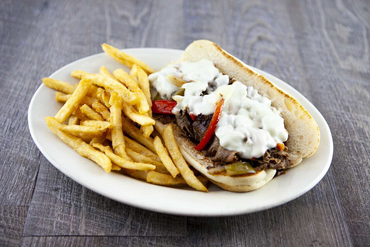 Order Philly Cheese Steak Sandwich food online from Fitz's store, University City on bringmethat.com