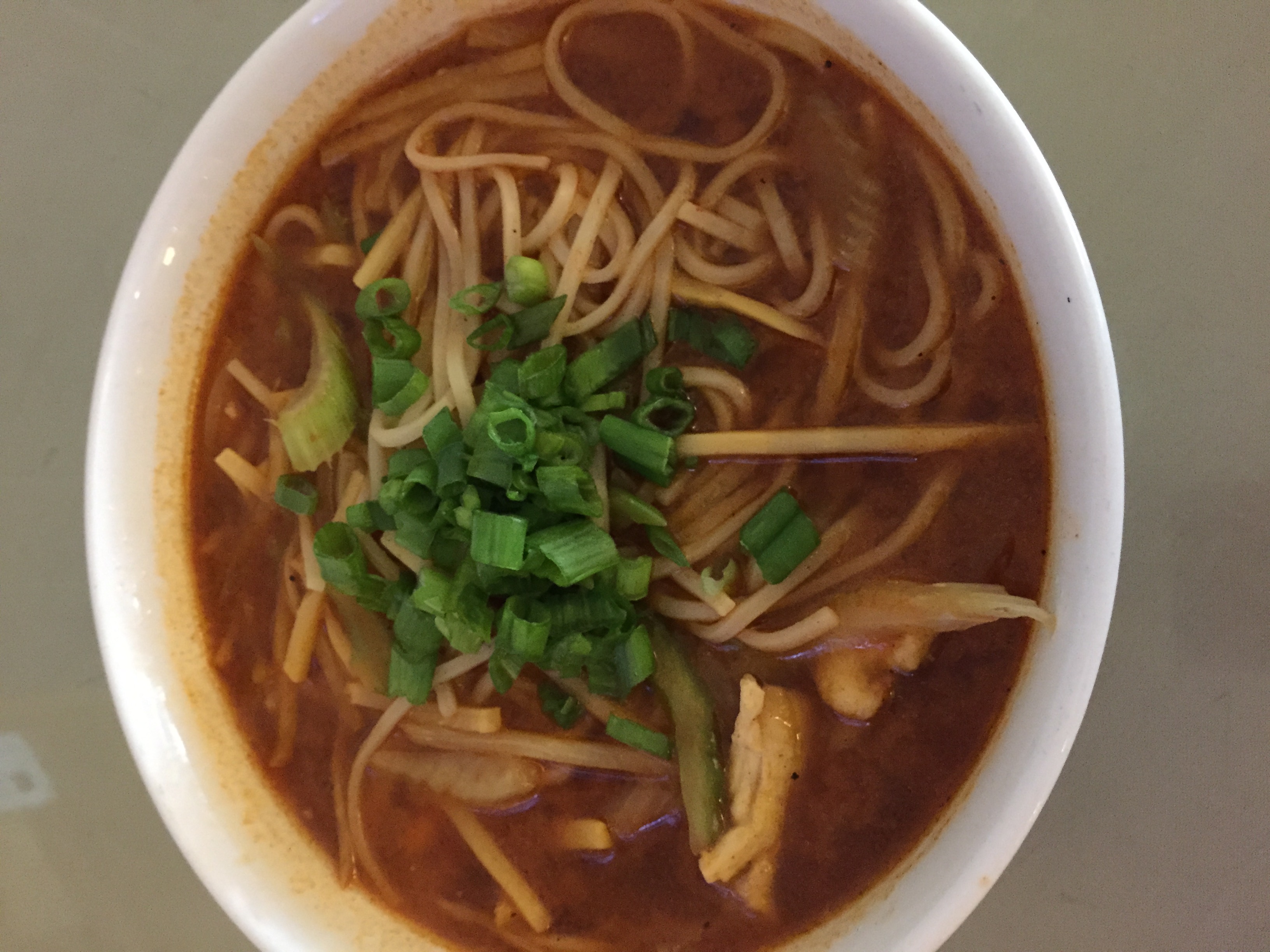 Order Northern Chinese / Korean Spicy Chicken Noodle Soup 韩式辣鸡汤面  food online from Chengdu House store, Valley Village on bringmethat.com