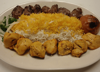 Order 13. Lamb Combo food online from Caspian House of Kabob store, Gaithersburg on bringmethat.com