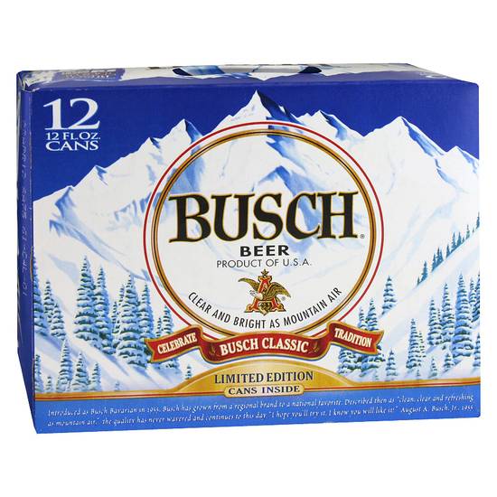 Order Busch Beer 12 Pk Beer food online from Red Roof Market store, Lafollette on bringmethat.com