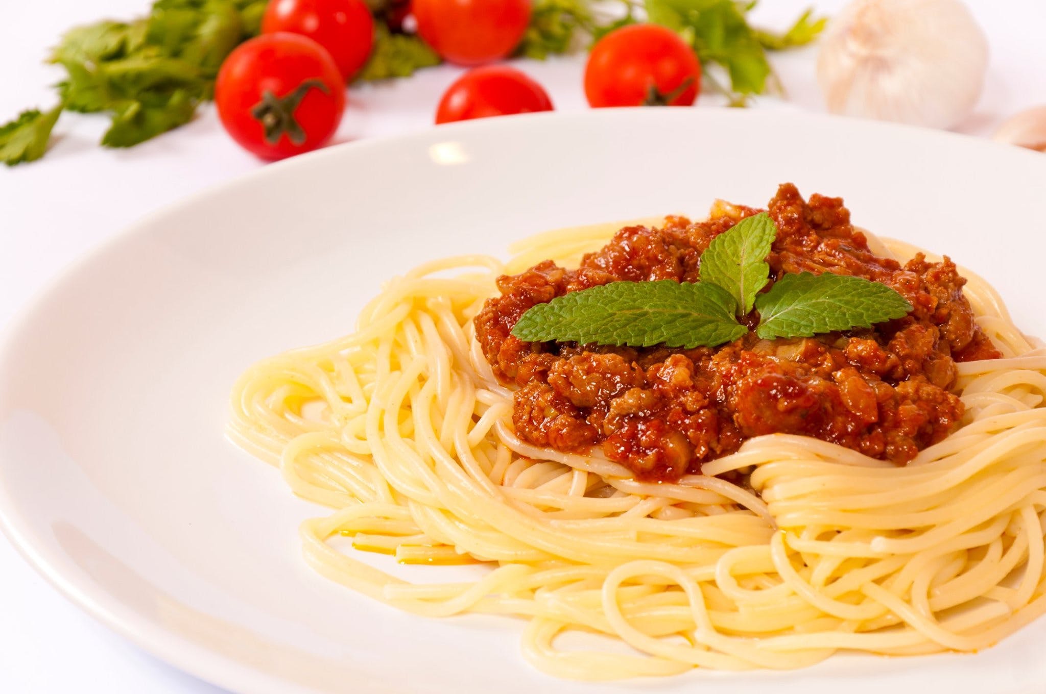 Order Spaghetti Alla Bolognese - Pasta food online from Mario Cafe & Pizzeria store, East Greenville on bringmethat.com