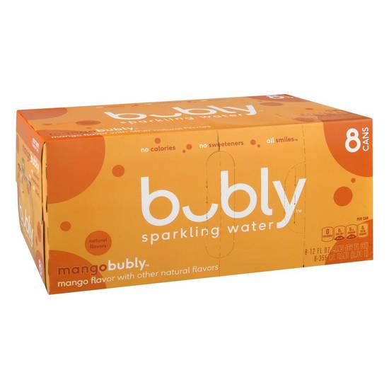 Order Bubly Sparkling Water Mango Cans (12 oz x 8 ct) food online from Rite Aid store, SONORA on bringmethat.com