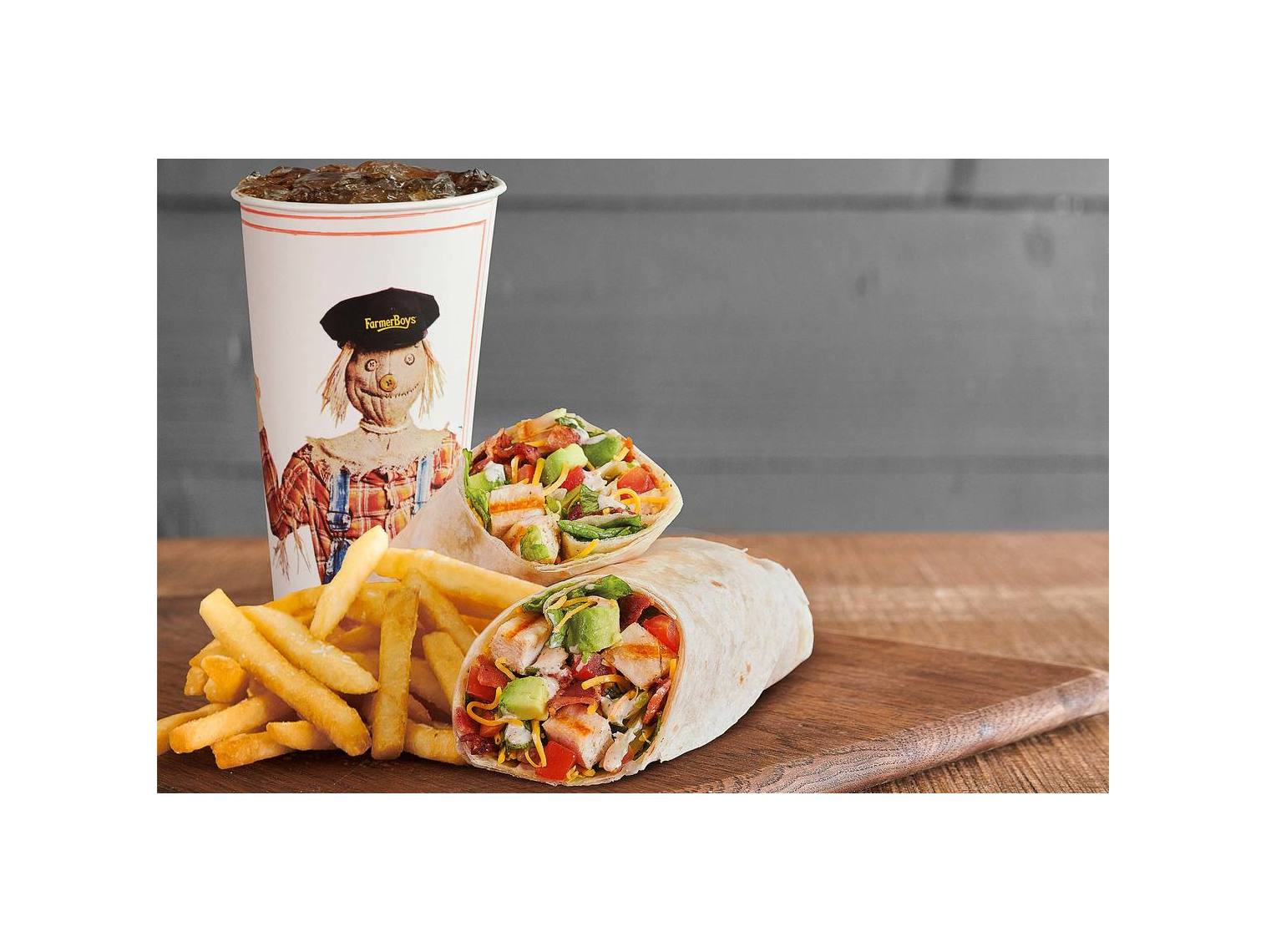 Order Farmer’s Chopped Cobb Wrap™ Combo food online from Farmer Boys store, Victorville on bringmethat.com