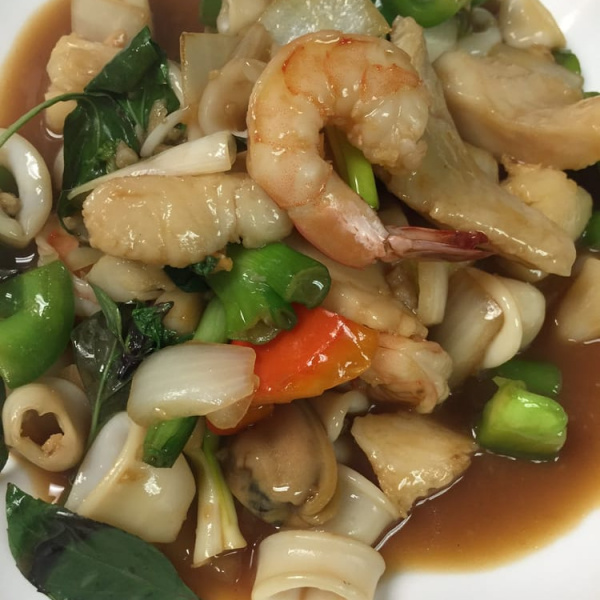 Order 57. Combination Seafood food online from Thai Elephant Morro Bay store, Morro Bay on bringmethat.com