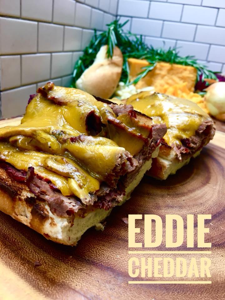 Order Eddie Cheddar Sandwich food online from Bad Brads Bbq store, Utica on bringmethat.com