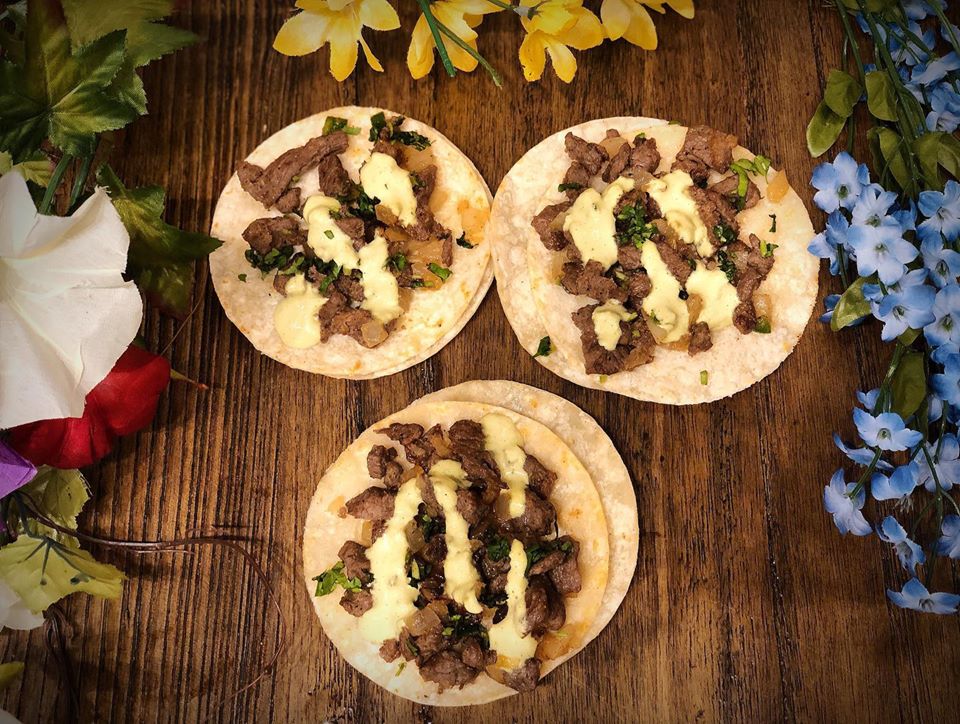 Order Tacos: Beef/Chicken (3 Tacos) food online from Alpha Dessert Juice Cafe store, Houston on bringmethat.com