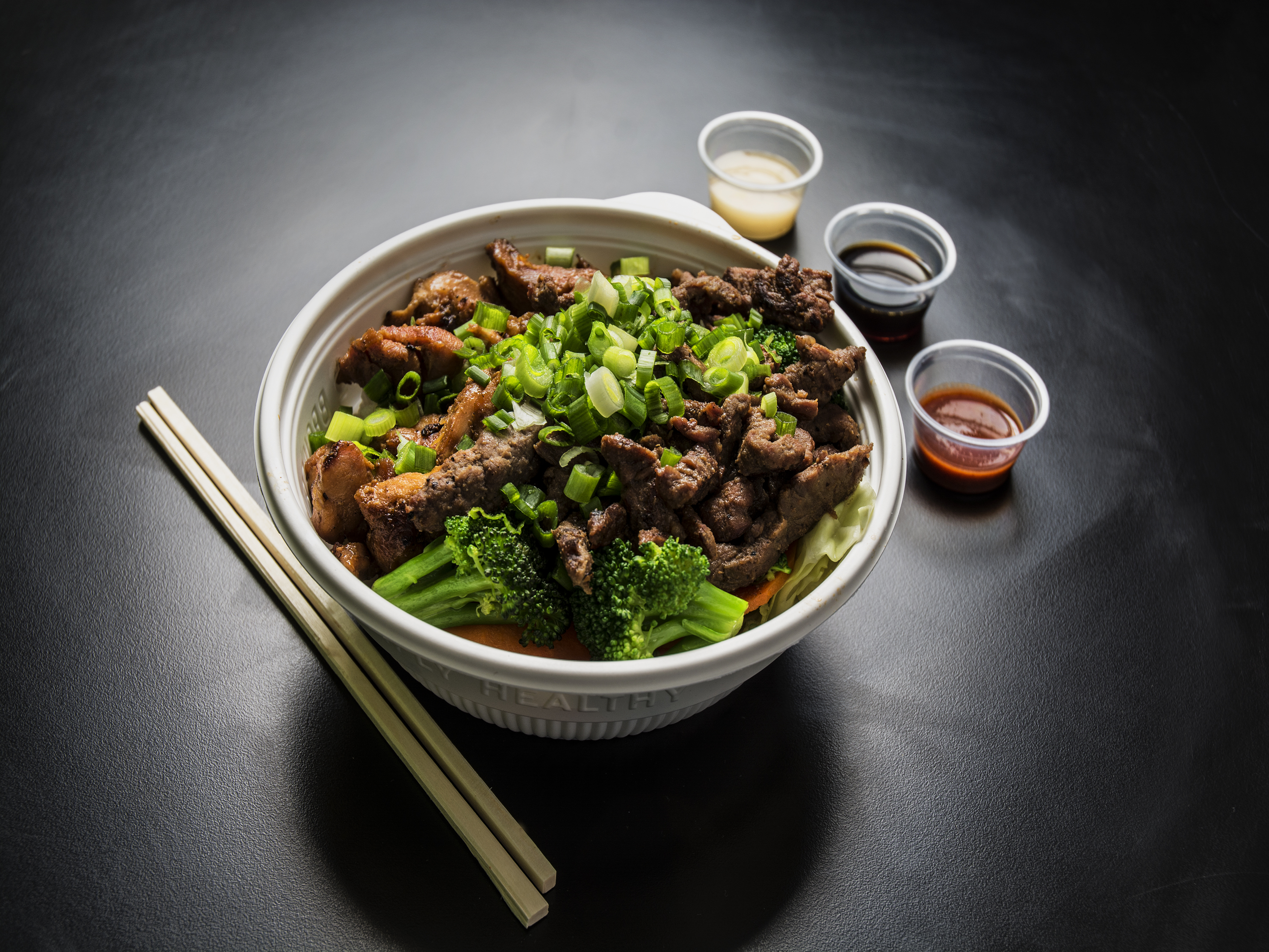 Order 1/2 and 1/2 Meat Bowl food online from The Flame Broiler Trbk No 57 store, Irvine on bringmethat.com