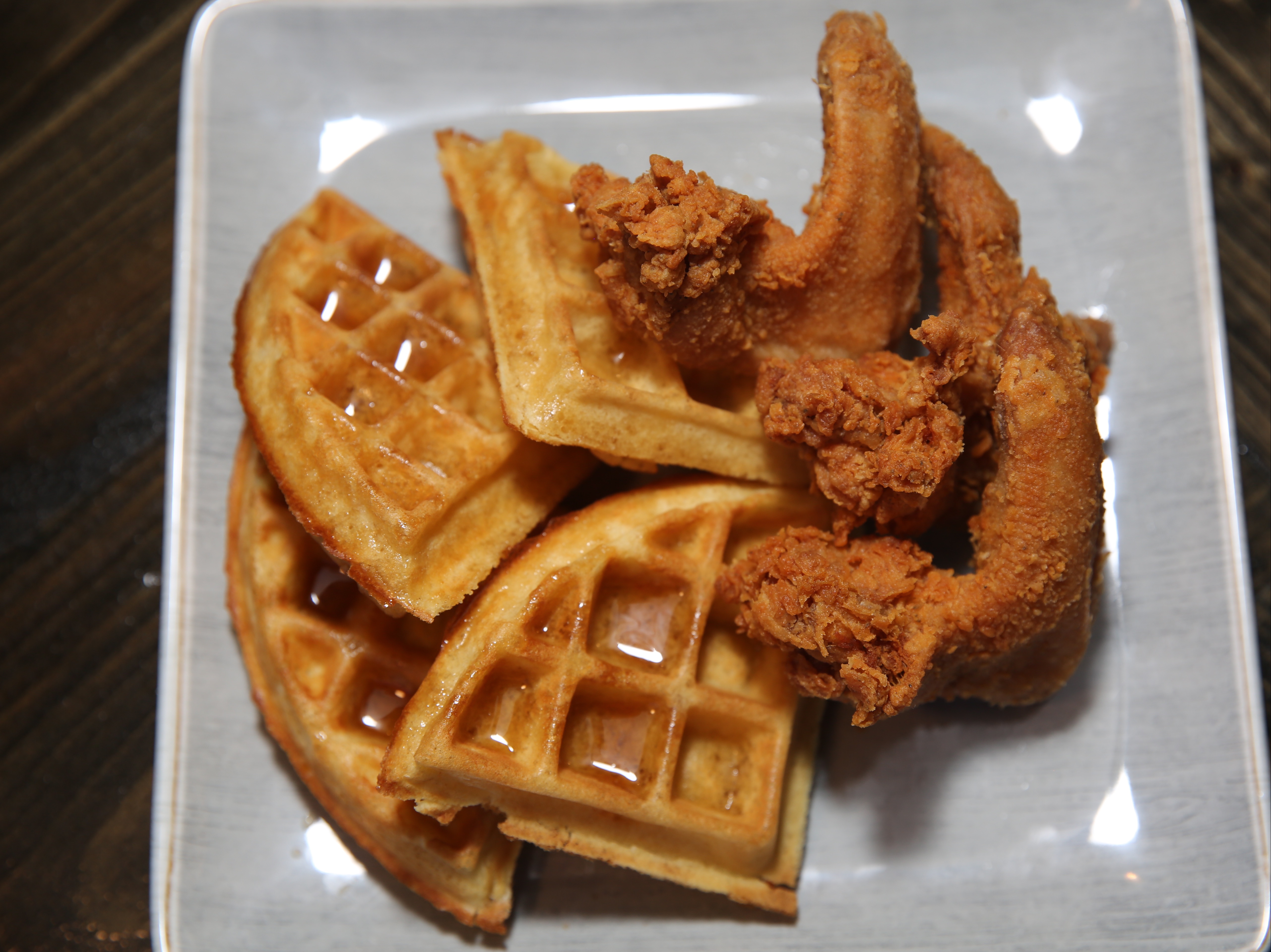 Order 3 Wing & Waffle food online from Sam Sylks Chicken & Fish store, Cleveland on bringmethat.com