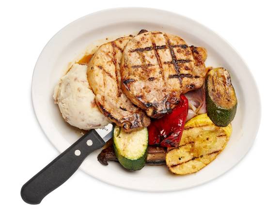Order Grilled Maple Pork Chops food online from Boomerjack's Grill Northwest Hwy store, Dallas on bringmethat.com