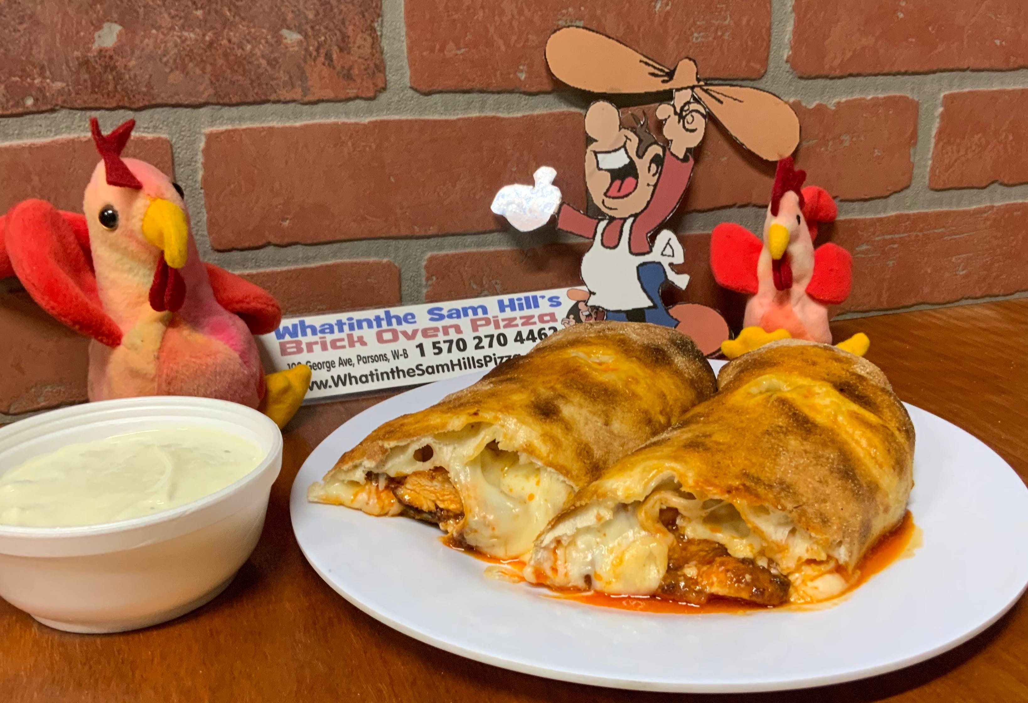 Order Breaded Buffalo Chicken Boli - Small 10" food online from Whatinthe Sam Hills Brick Oven Pizza store, Wilkes-Barre on bringmethat.com