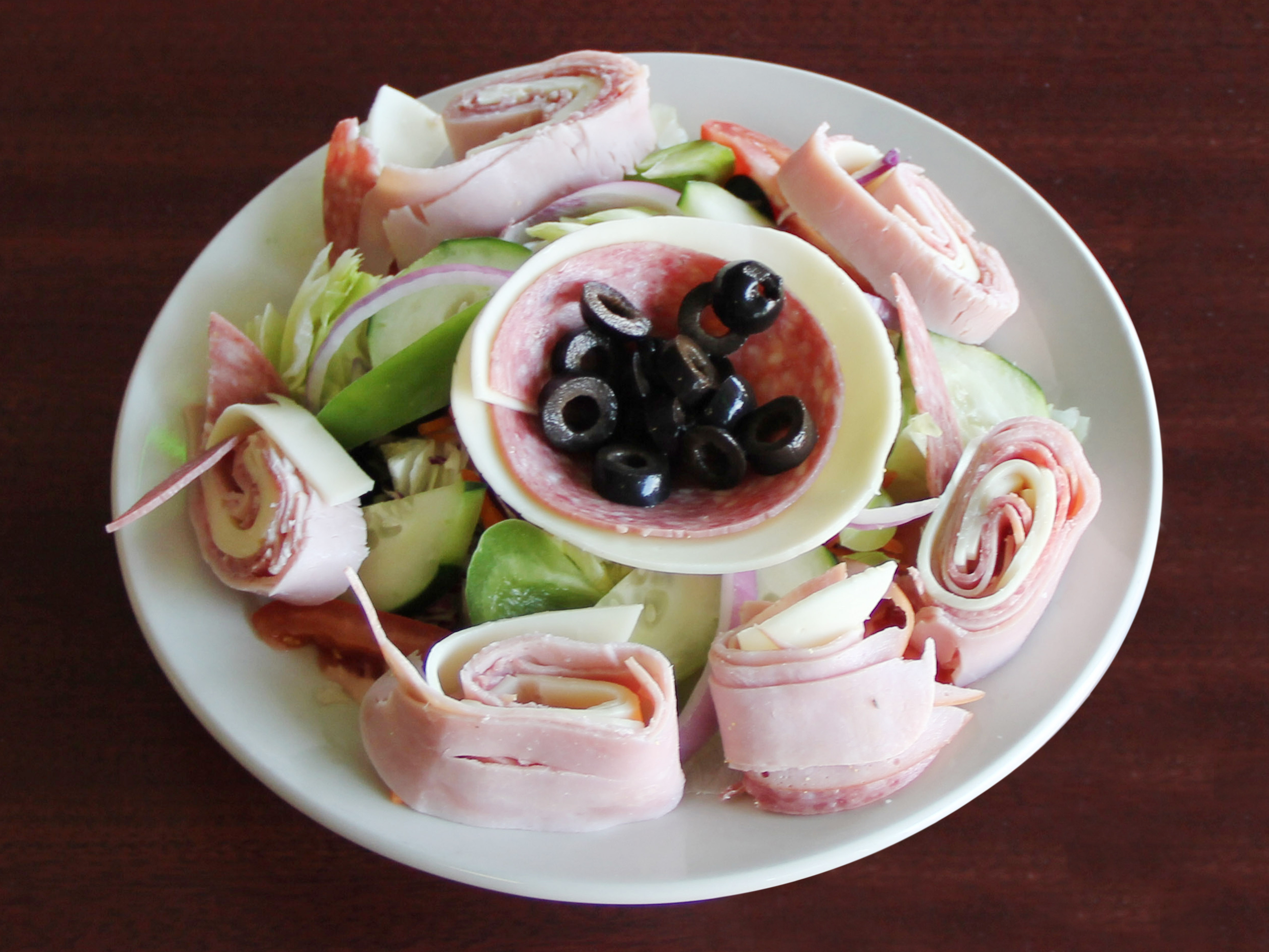 Order Antipasto Salad food online from Lees Hoagie House store, Marlton on bringmethat.com