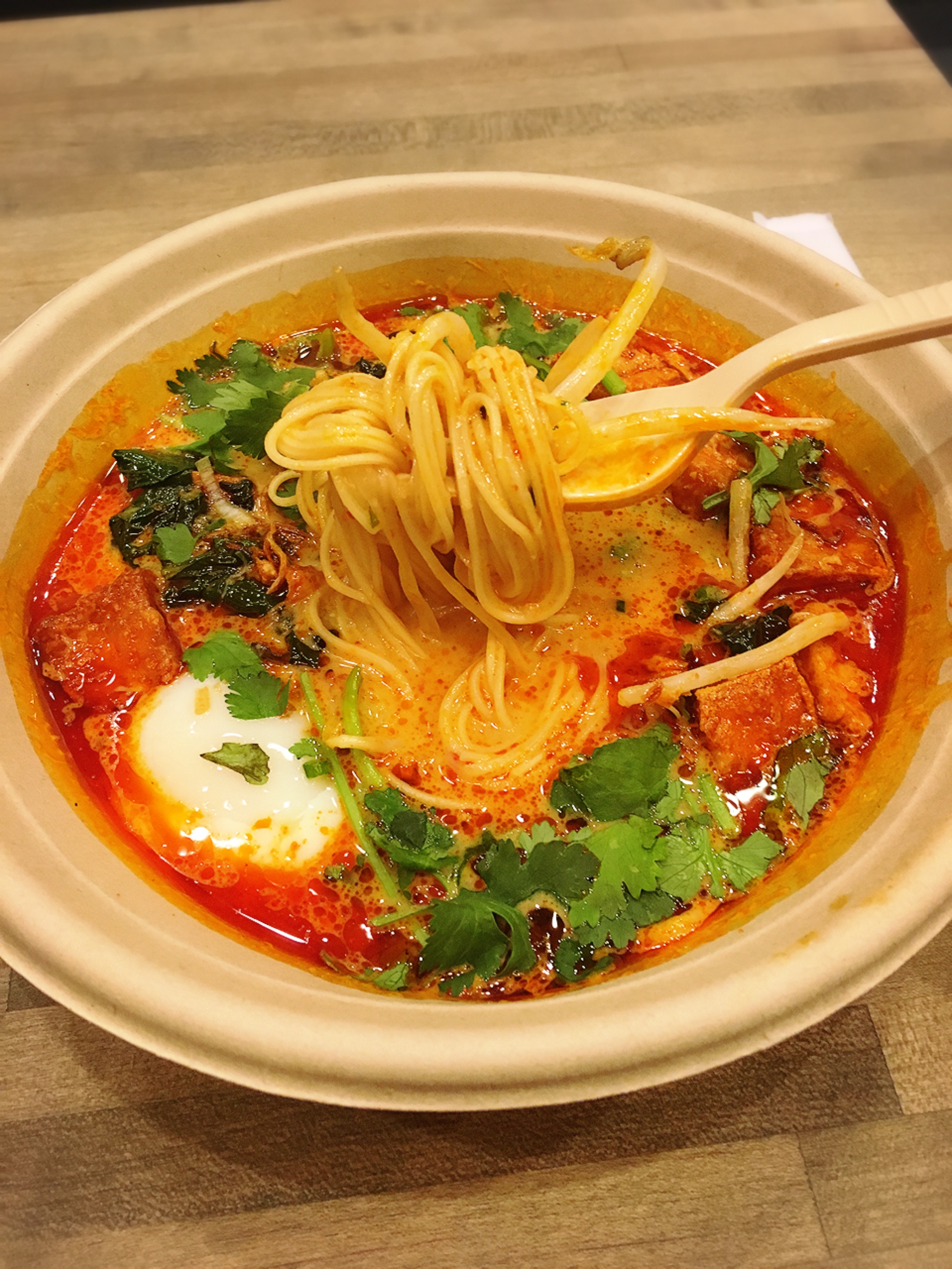 Order Spicy Malaysian Laksa Noodle Soup food online from Mighty Bowl store, New York on bringmethat.com