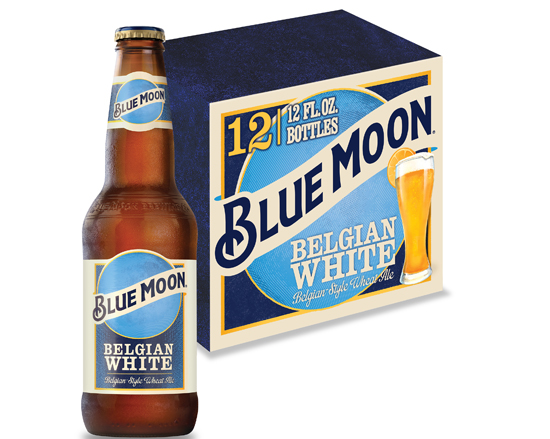 Order Blue Moon 6/12 Pack - 12 oz. Bottle Beer food online from Plaza Diamond Liquor store, Diamond Bar on bringmethat.com