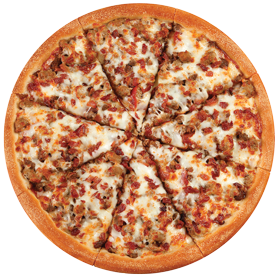 Order All-Meat Combo Specialty Pie food online from Godfathers Pizza store, Decatur on bringmethat.com