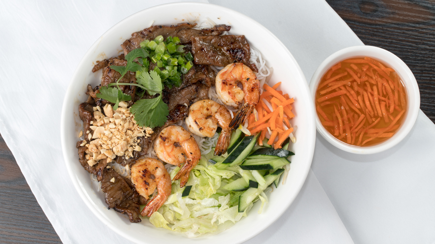 Order 50. Bun Tom Thit Nuong food online from Pho Hoan Pasteur store, Garden Grove on bringmethat.com