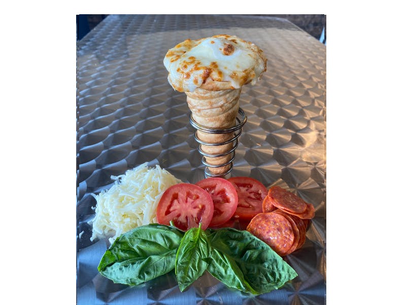 Order 11) Pepperoni Pizza Cone - 11) Pepperoni Pizza Cone food online from Twisted Pizza store, Las Vegas on bringmethat.com