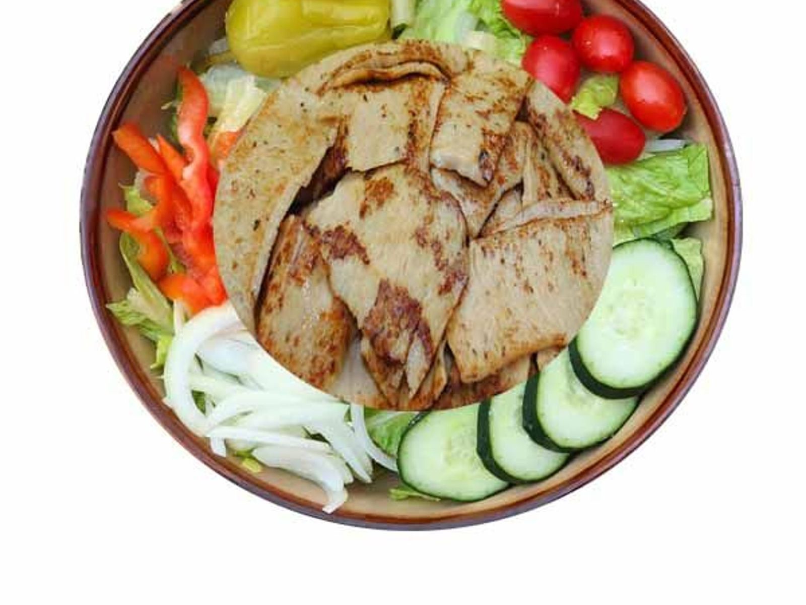 Order GREEK SALAD w/ CHICKEN GYROS food online from Pita Heaven  store, Chandler on bringmethat.com