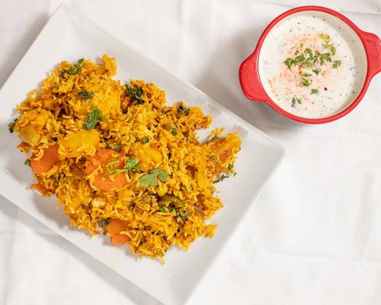 Order Vegeterian Biryani food online from Teji's Indian Grill store, Austin on bringmethat.com