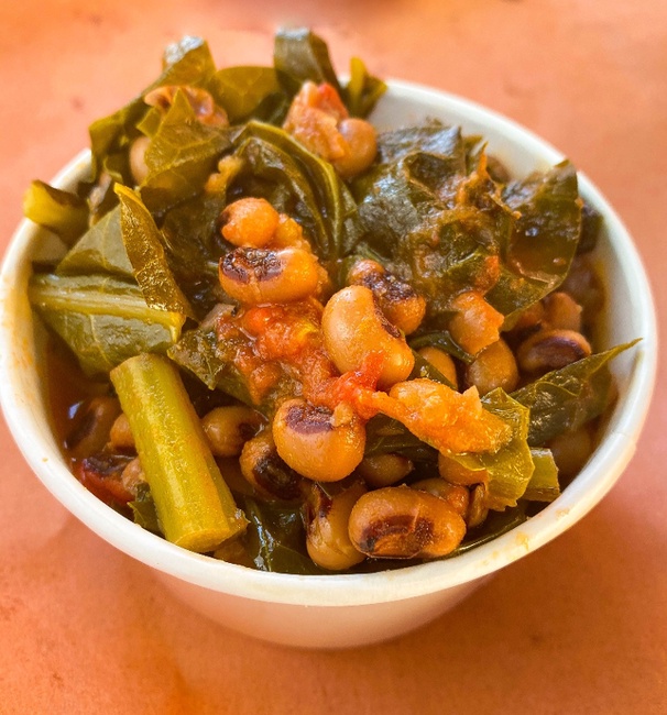 Order Blackeyed Peas, Collards & Tomatoes food online from Bobwhite Counter store, New York on bringmethat.com