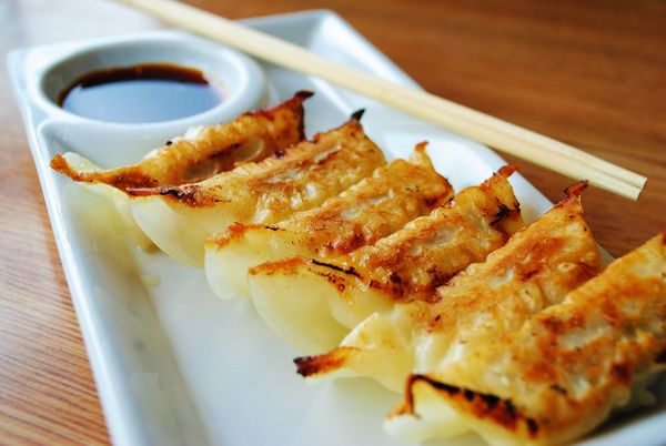 Order A4. Fried Shrimp Gyoza w sauce food online from iSushi store, Silver Spring on bringmethat.com