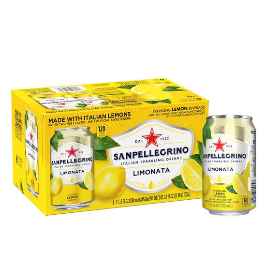 Order Sanpellegrino Limonata Sparkling Lemon Drinks, 11.15 OZ Cans, 6 CT food online from Cvs store, CENTRAL FALLS on bringmethat.com