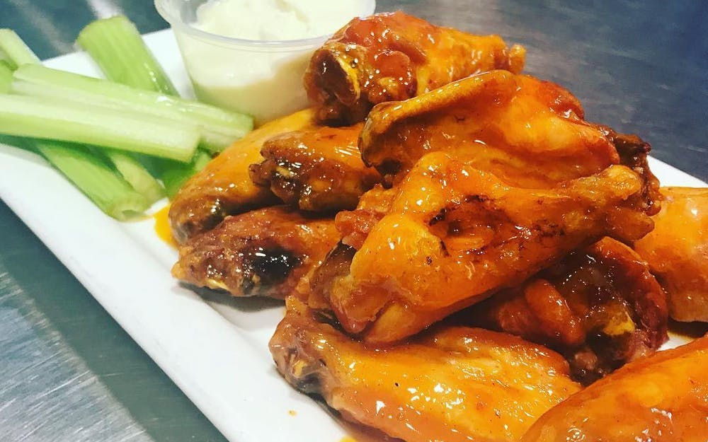 Order Buffalo Wings - 5 Pieces food online from Nick Pizza store, Sicklerville on bringmethat.com