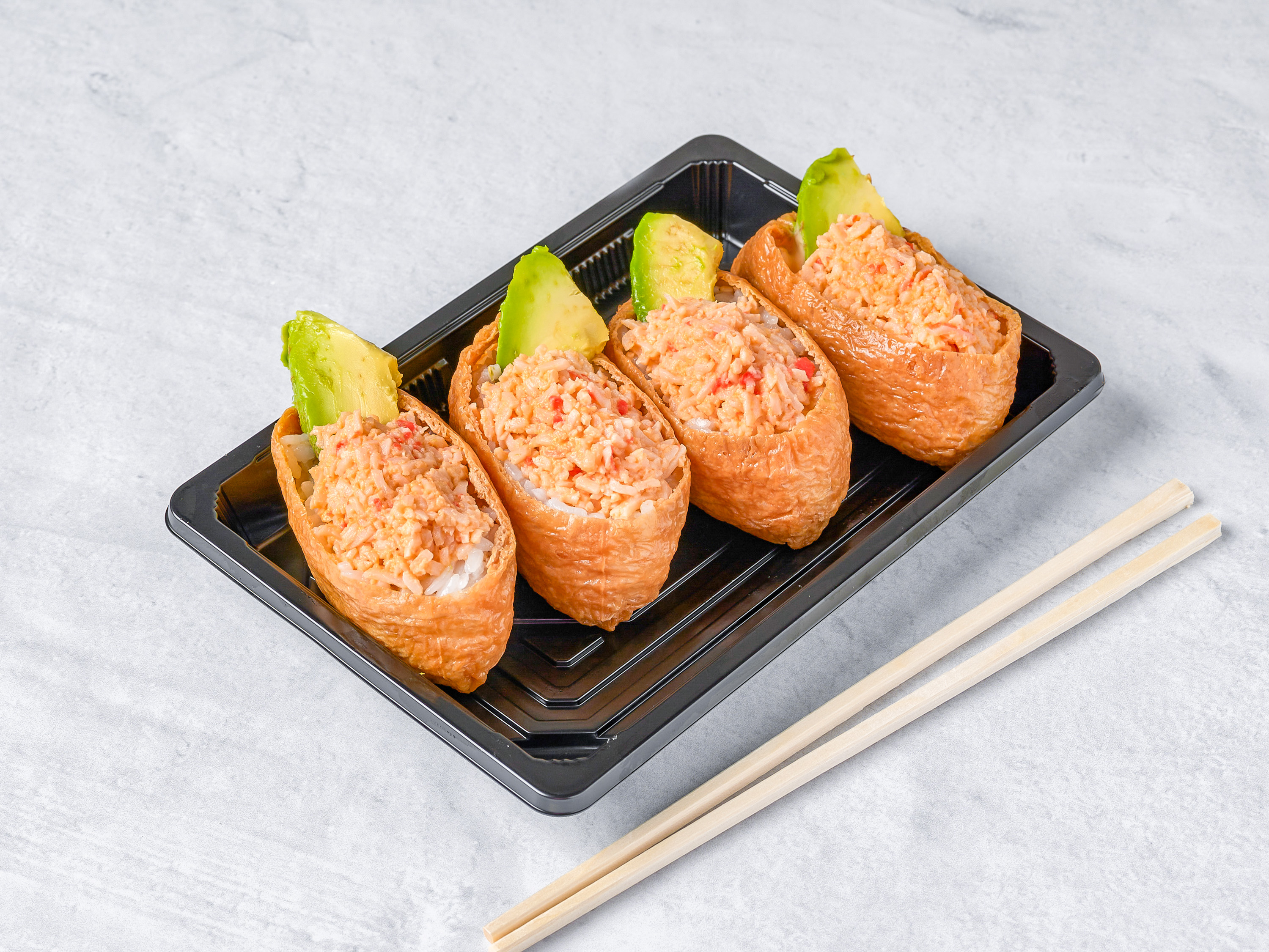 Order Crab Inari Roll food online from Van Sushi Cafe store, Vernon Hills on bringmethat.com