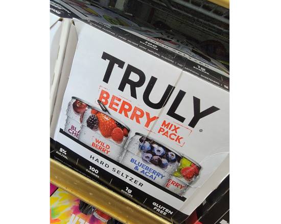 Order TRULY BERRY MIX PACK 12PK. 12OZ. CANS  food online from Hub Market & Deli store, San Diego on bringmethat.com