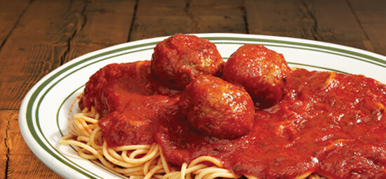 Order Spaghetti and 3 Meatballs food online from LaRosa's Pizzeria Clifton store, Cincinnati on bringmethat.com