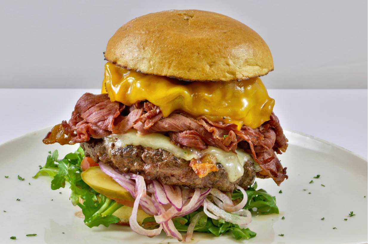 Order King Pastrami Burger food online from Wild Carvery store, Burbank on bringmethat.com