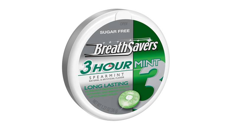 Order Breath Savers 3 Hour Sugar Free Spearmint food online from Route 7 Food Mart store, Norwalk on bringmethat.com