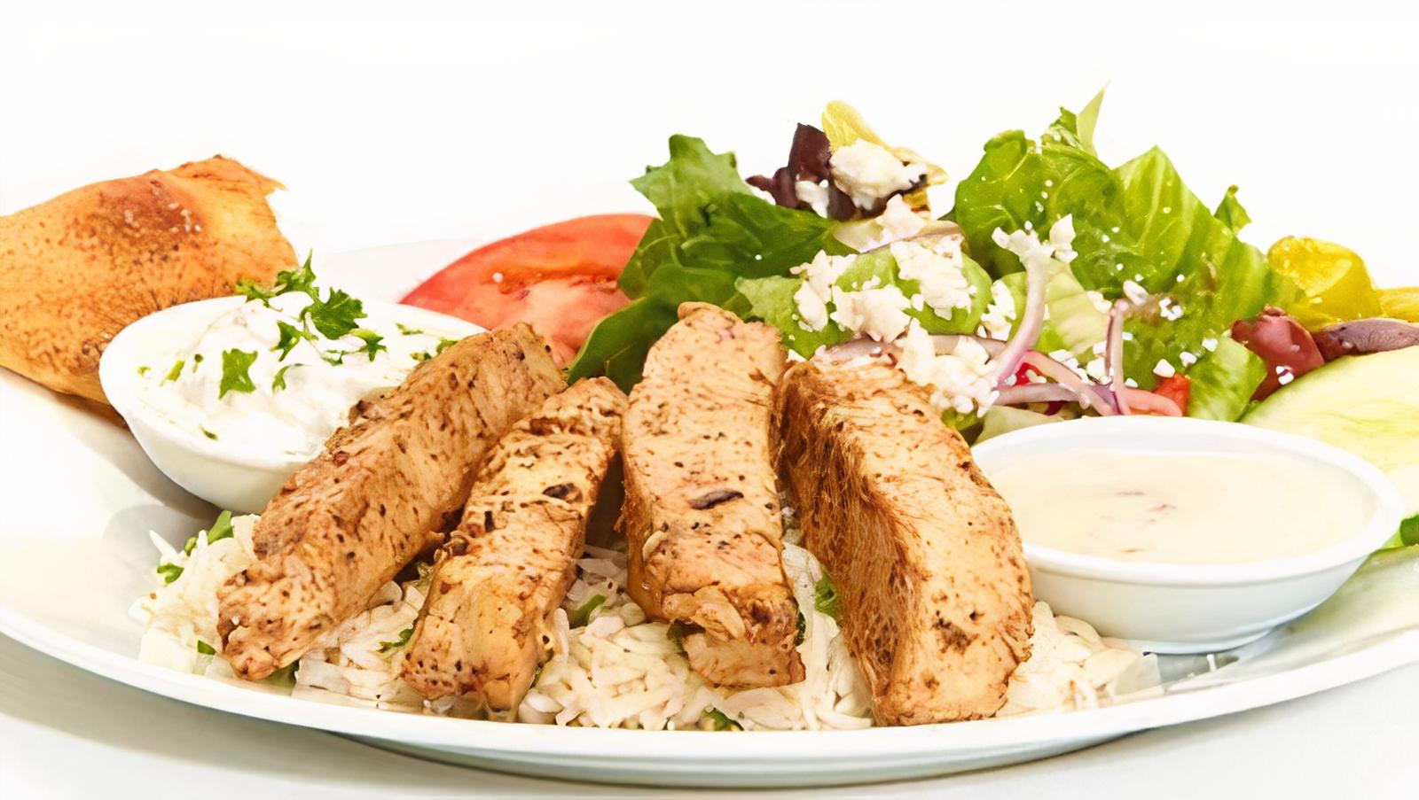Order Grilled Chicken Breast Feast food online from Taziki Cafe store, Tuscaloosa on bringmethat.com