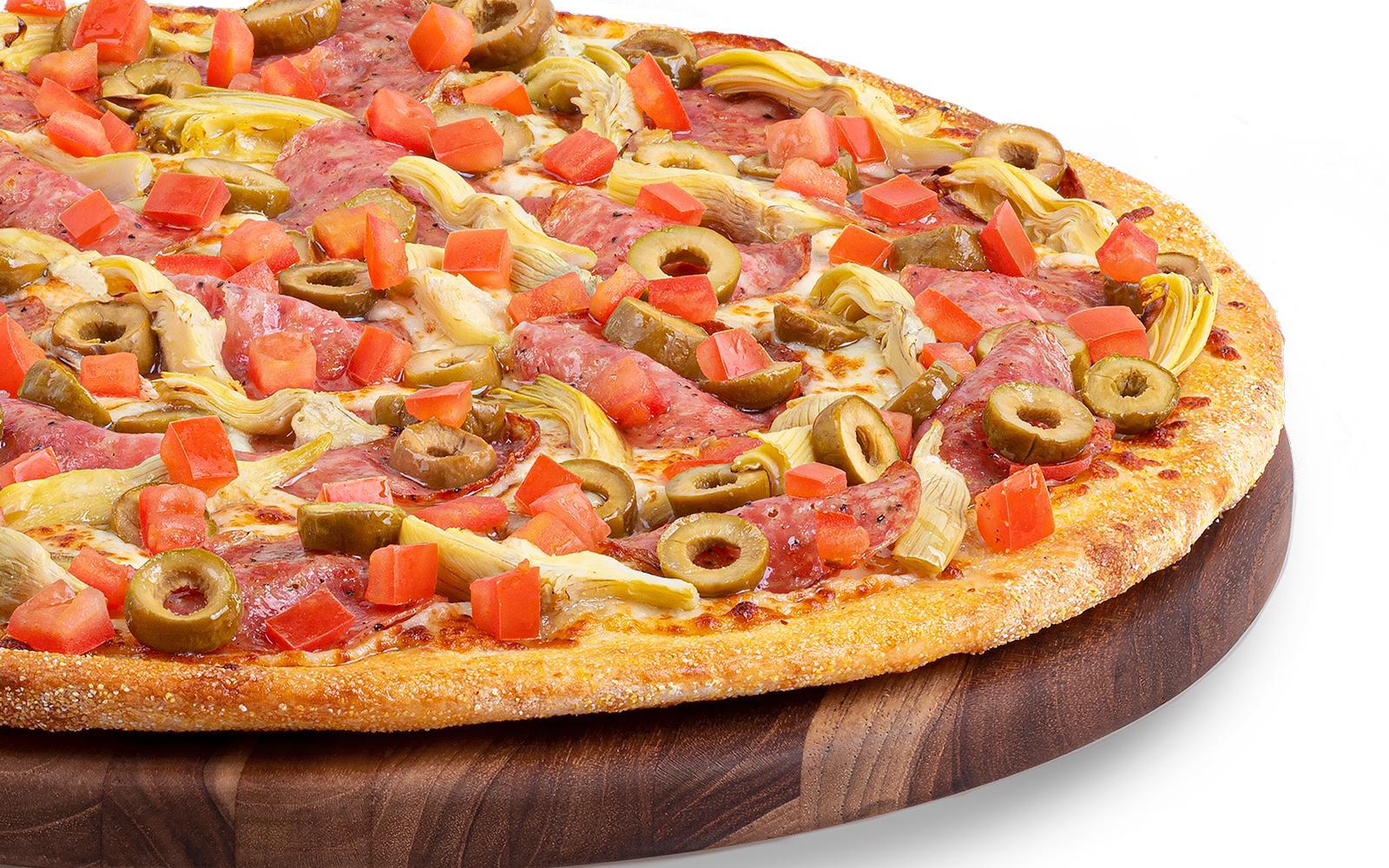 Order Gluten-Free Mediterranean Pizza food online from Pizza Guys store, Brentwood on bringmethat.com