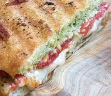Order Caprese Panini food online from Banyan Kitchen store, San Diego on bringmethat.com