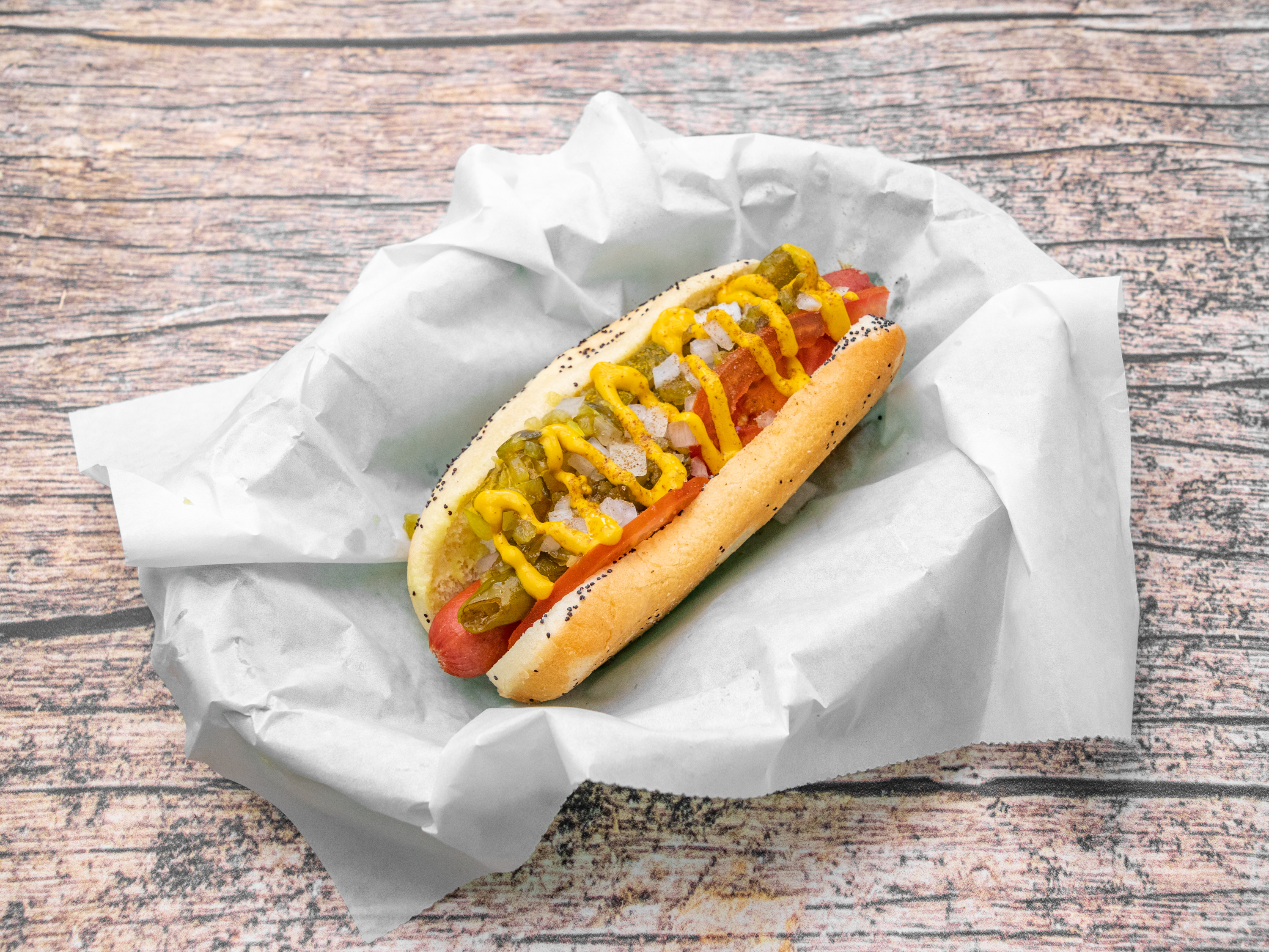 Order Chicago Style Hot Dog food online from Jacobs Java Espresso & Smoothie store, Marietta on bringmethat.com