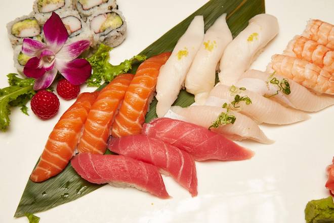 Order Sushi Deluxe Combo food online from Kyoto Japanese Steakhouse store, Royal Oak on bringmethat.com