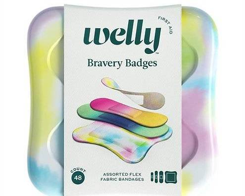 Order Welly's Colorwash Adhesive Bandages (48 Bandages) food online from Trio Pharmacy store, Columbus on bringmethat.com