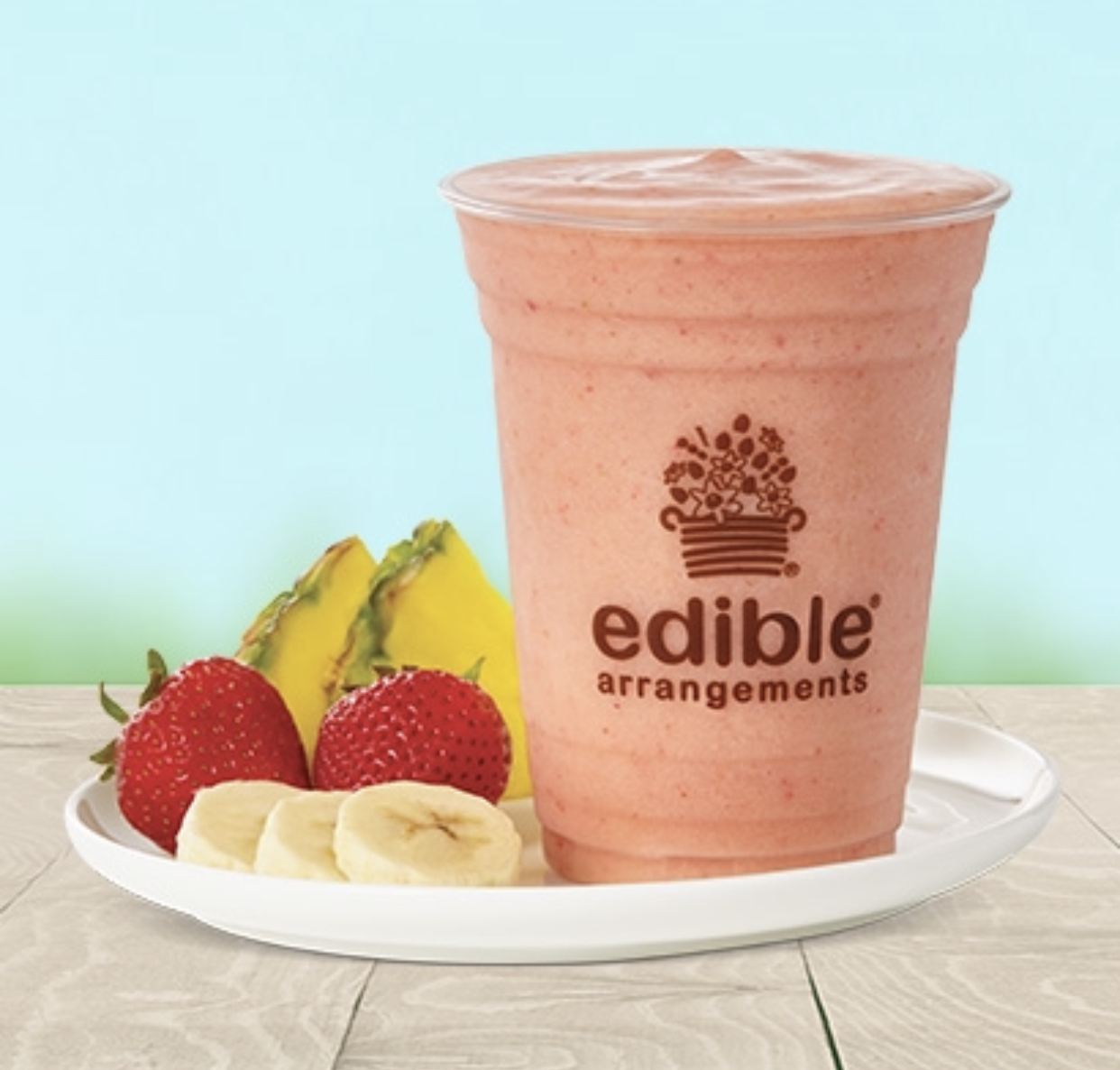 Order Fresh Fruit Smoothies (Strawberry, Pineapple & Banana) food online from Edible Arrangements store, Rancho Cucamonga on bringmethat.com