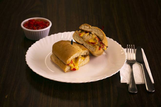 Order Chicken Fajita Sandwich food online from Judys Cafe store, San Diego on bringmethat.com