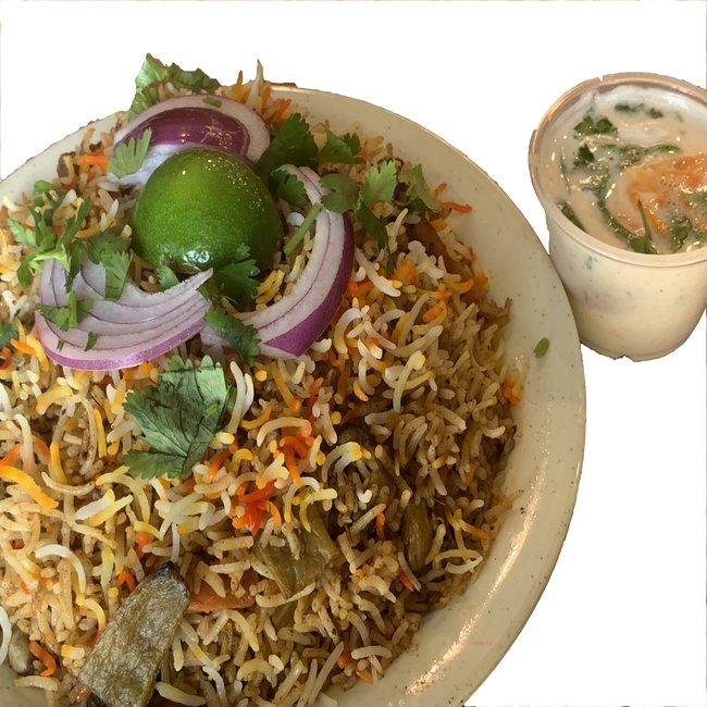 Order N1 Veg Biryani food online from Indian Hut store, Trooper on bringmethat.com